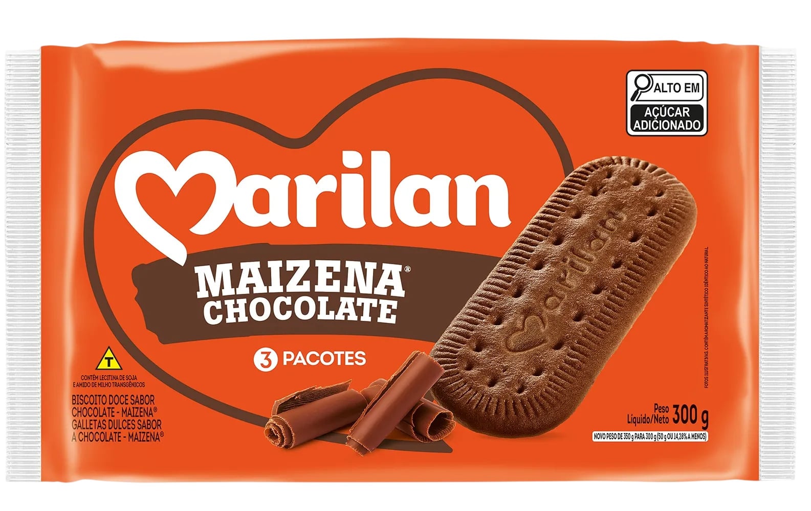 BISCOITO MAIZENA CHOCOLATE MARILAN 300G