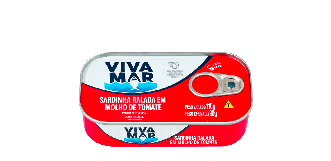 SARDINHA VIVA MAR RALADA TOMATE PL110G D90G