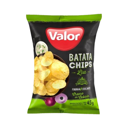 BATATA CHIPS CREME DE CEBOLA VALOR 45G